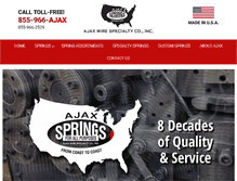 Tablet Screenshot of ajaxsprings.com